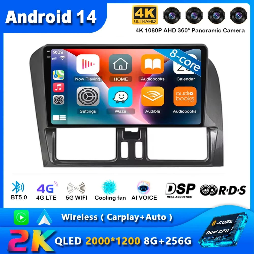 

Android 14 Car Radio For Volvo XC60 que 1 2008 - 2017 Stereo Multimedia Player GPS Navigation BT Carplay No 2din DVD