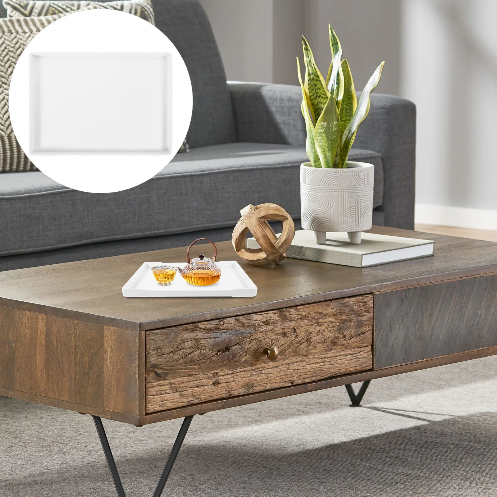 

Rectangular Long Serving Tray Modern Style Tea Cup Tray Restaurant Food Serving Plate Decorative Fruit Bread Dinner Plate