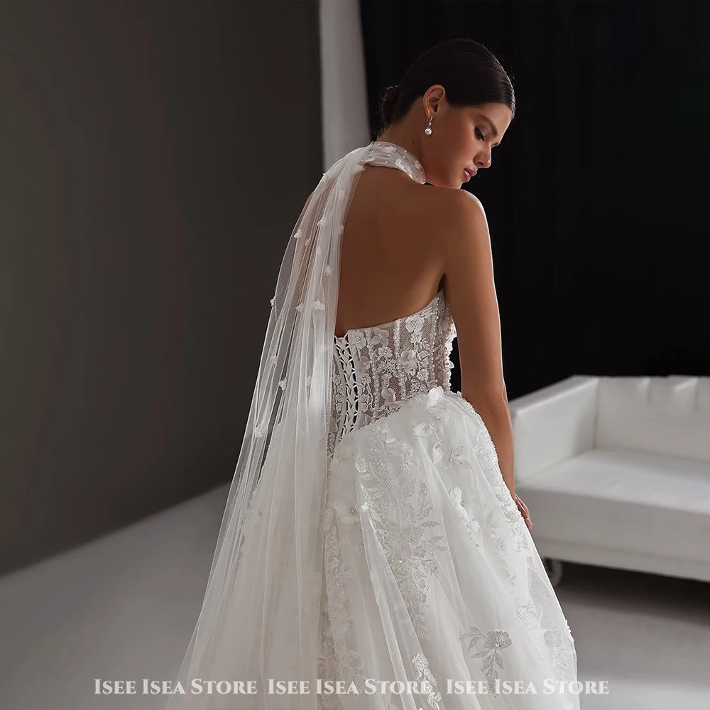 Vestidos de boda personalizados para mujer, vestidos de novia elegantes con estampado de encaje y escote en forma de corazón, vestidos de novia personalizados 2025