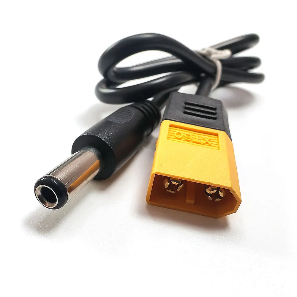 XT60 Male Bullet Connector To Male DC DC5525 Power Cable 5.5x2.5mm Adaptor For TS101 PINE64  Electronic Soldering Iron