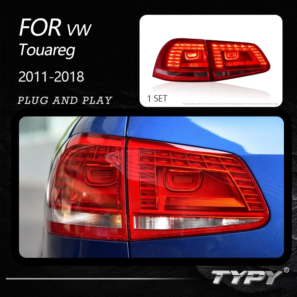 TYPY Car Tail Lights For VW Touareg 2011-2018 LED Car Tail Lamps Daytime Running Lights Dynamic Turn Signals Car Accessories