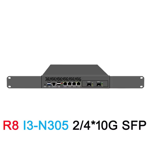 Partaker 1U Rack Mini PC Intel i3-N305 DDR5 2x10G SFP+ 4x i226-V 2.5G M.2 NVMe AES-NI Network Router Server Firewall Appliance