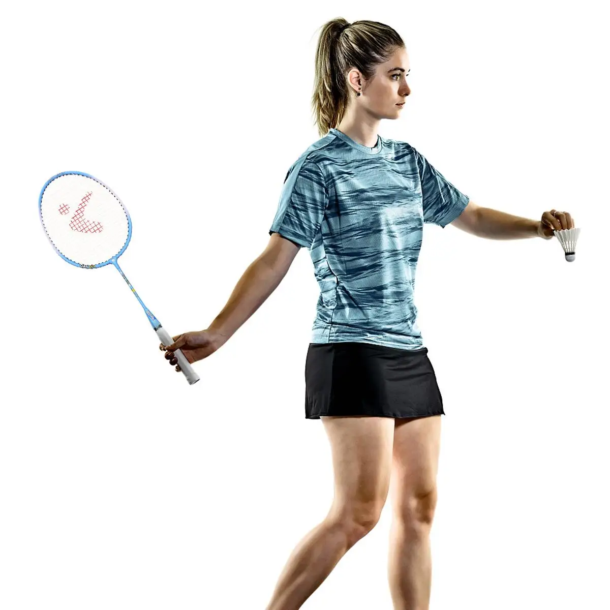 Aluminium Alloy Badminton Racket Kids Cartoon Outdoor Sports Set Durable Lightweight No Angular Perfect Beginners Players