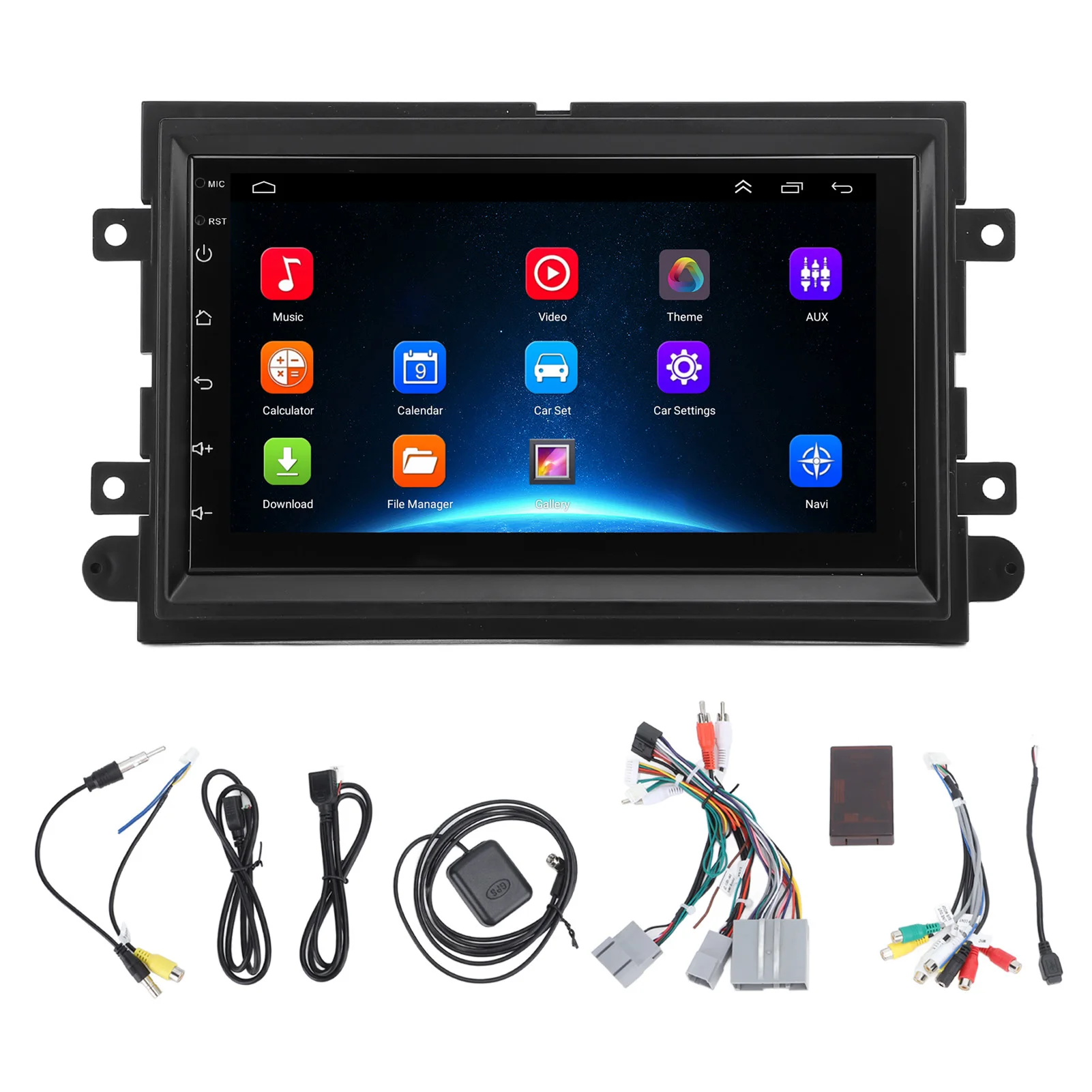 7in Car Stereo For Android 12 Touch Screen GPS Navigation Wireless Bluetooth Radio Multimedia Player Replacement 1G RAM 16G ROM