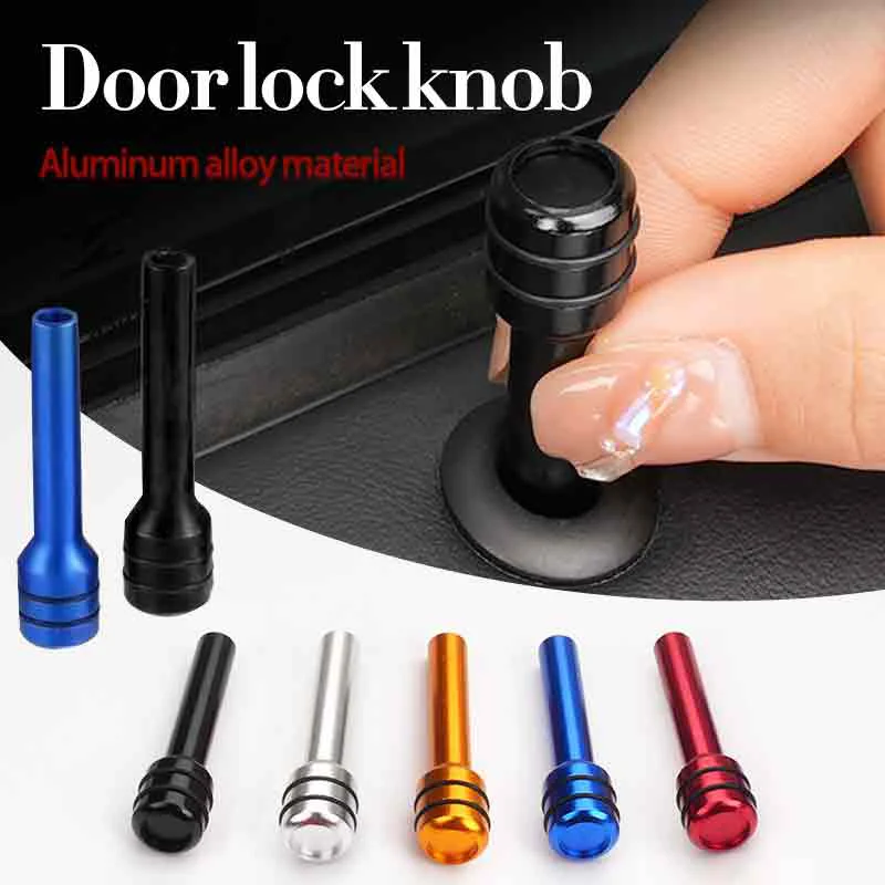 2/4Pcs Car Door Lock Pin Alloy Door Safety Lock Cover Accessories For Lincoln MKZ MKX Aviator Navigator Continental Corsair MKC