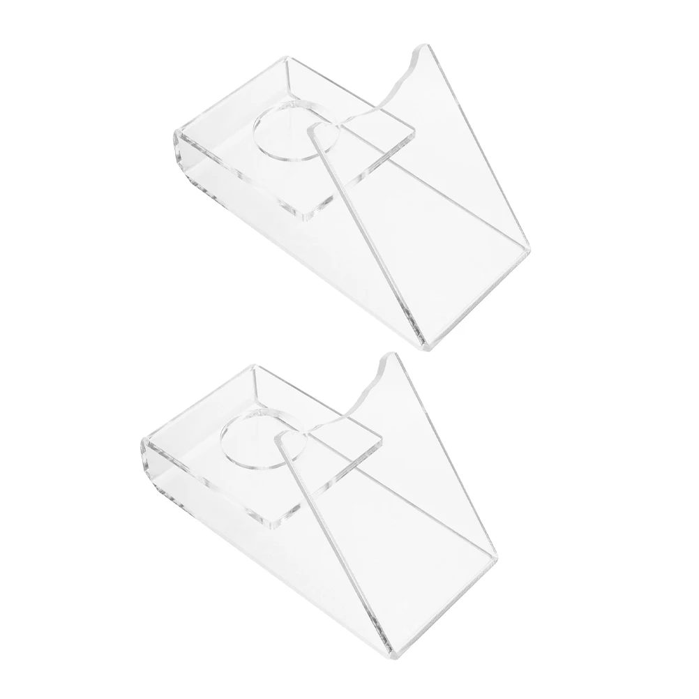 Estante de exhibición de paleta de tenis de mesa acrílico, soporte de murciélago ahorrador para el hogar y la Oficina, Base de raqueta transparente deportiva, 2 uds.