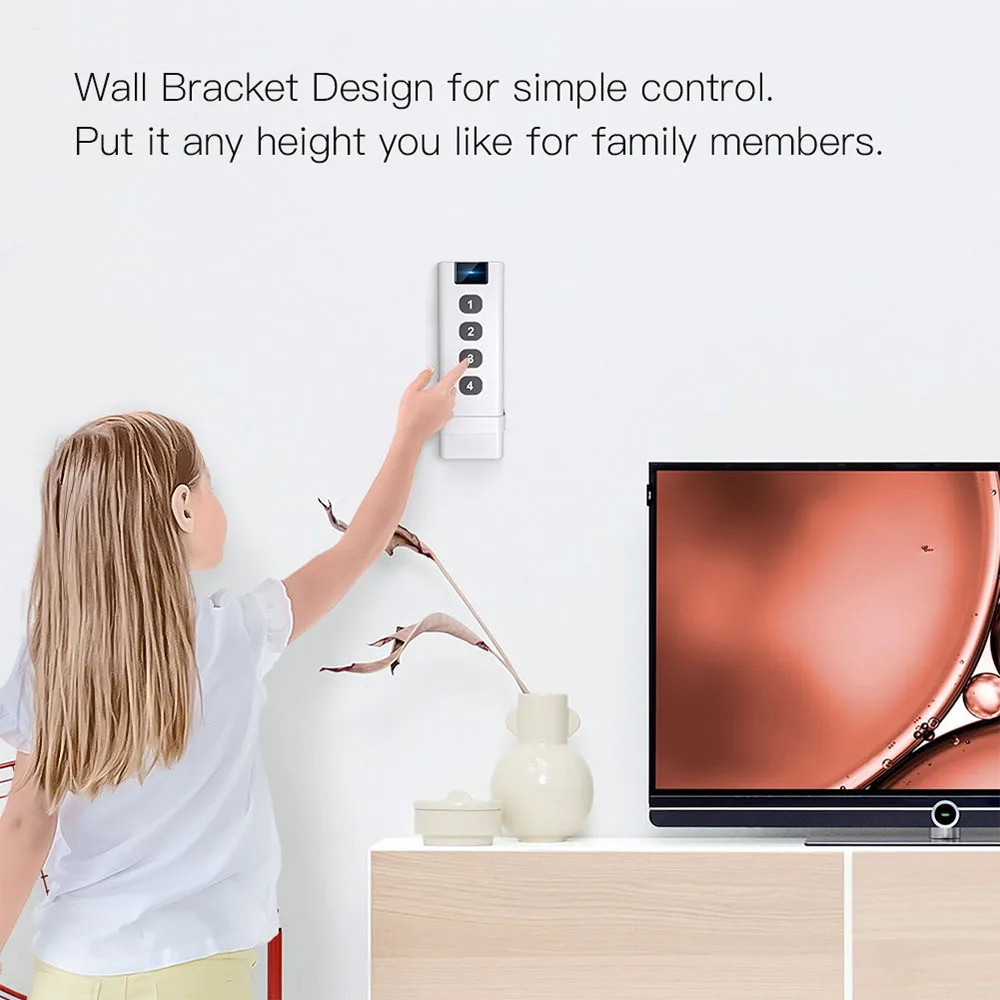 TUYA ZigBee smart house Wireless Scene Switch 4 Gang Remote Portable Tuya Zigbee Hub Required No limit to Control Devices