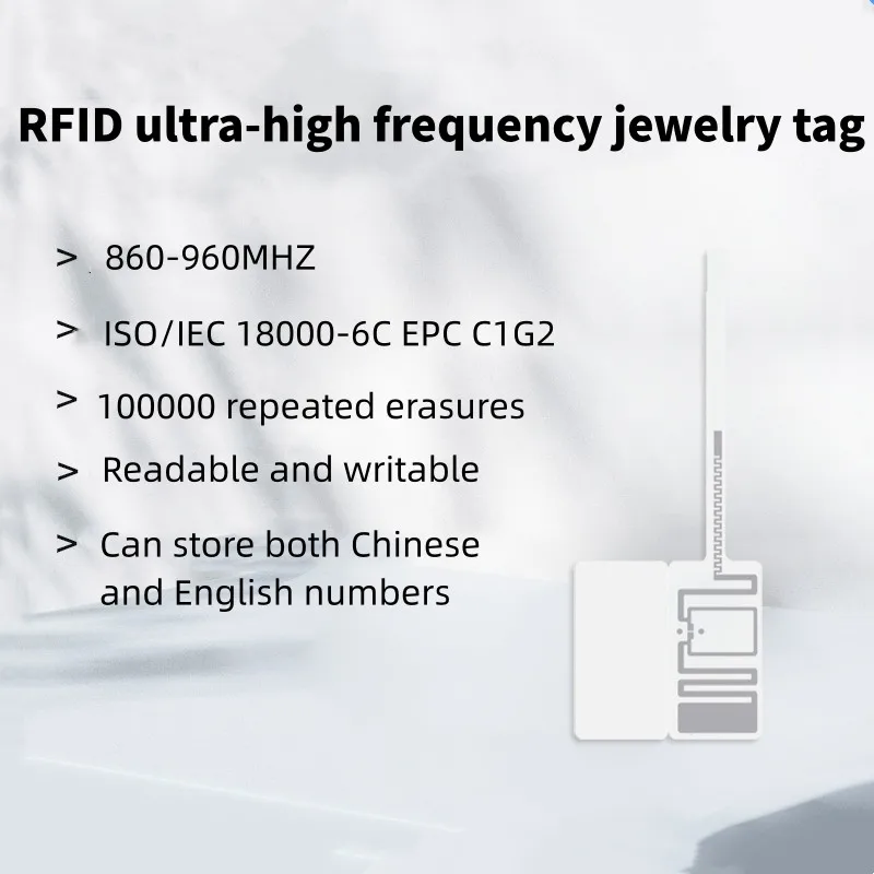 500 ชิ้นแท็กอิเล็กทรอนิกส์ RFID, เครื่องประดับความถี่สูงพิเศษแท็กความถี่วิทยุ UHF