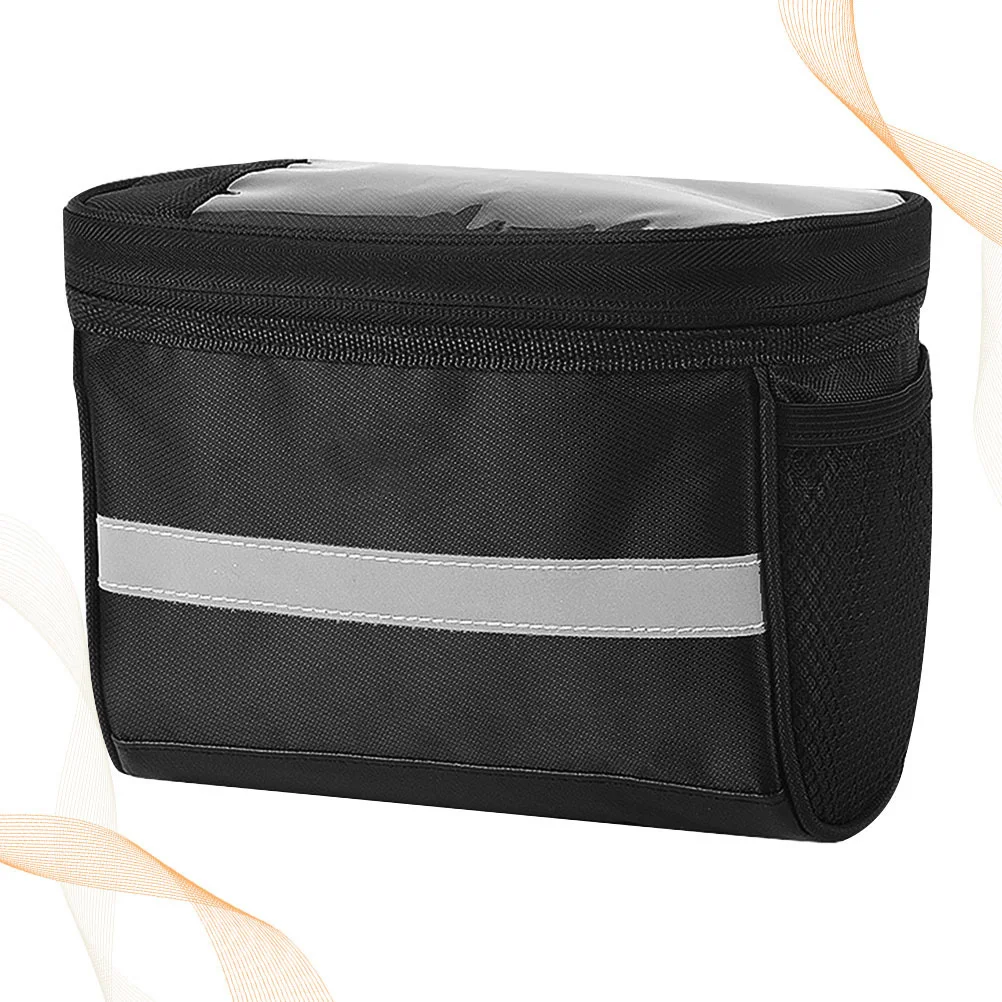 Cycling Handlebar Bag Durable Waterproof Pouch Phone Storage Reflective Night Safety Outdoor Sports