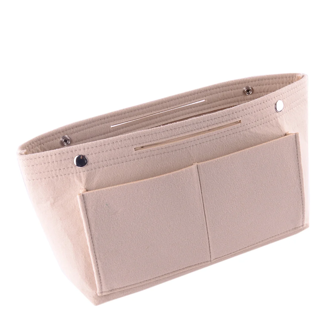 

Бежевый фетровый органайзер для путешествий, сумка, внутренняя сумка, сумка-тоут, вкладыш, формирователь, кошелек, женская косметичка для хранения