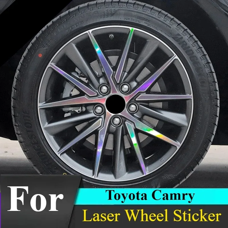

For Toyota Camry: Laser Wheel Sticker - 4-Piece Set W/Scratch Proof & Car Wash Resistant Body Trim Accessories