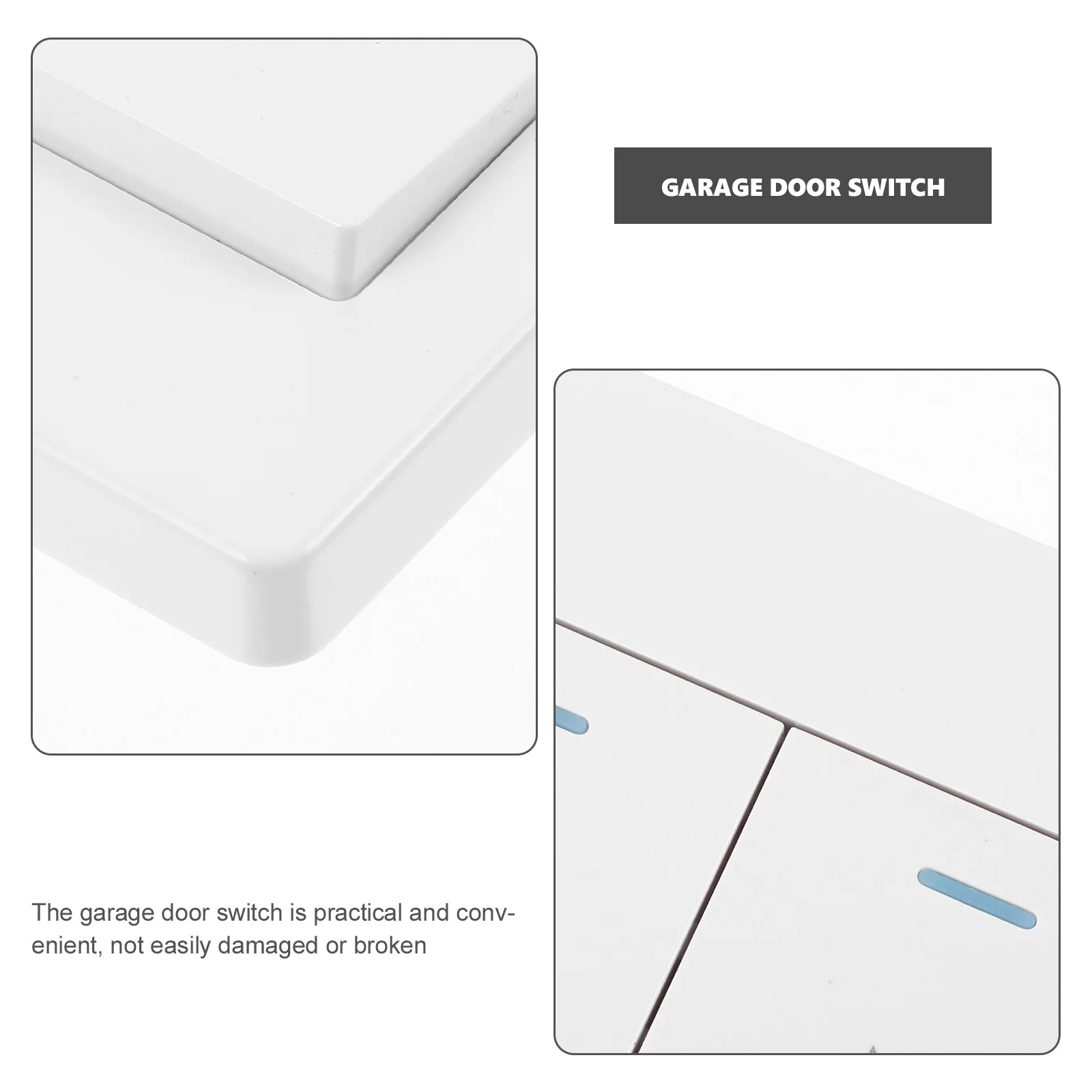 

Garage Door Switch 2-Button Wall Mount Replacement Panel Commercial Garage Door Curtain Push Button Universal Control