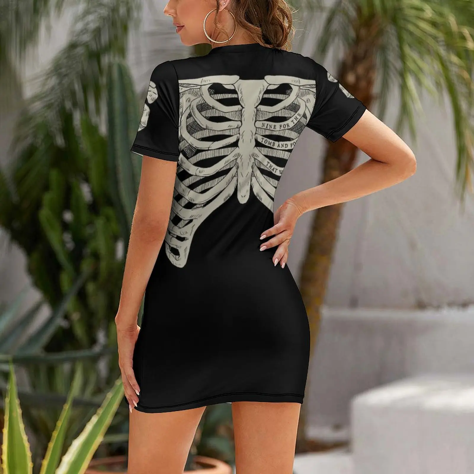 The Locked Tomb - Ribcage Short-Sleeved Dress prom dresses 2025 women's clothing korea stylish long dress women summer Dress