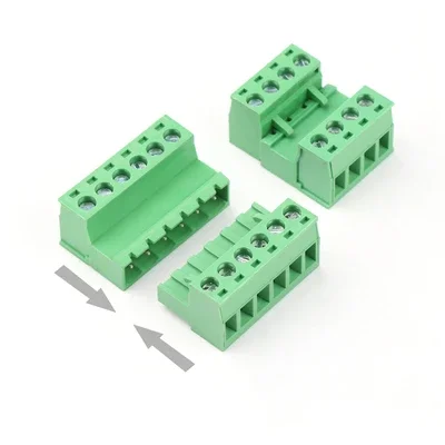 1Sets Solderless Docking type 2EDG 5.08MM Screw Terminal Block Connector PCB Plug-in Type 2EDG Type Green Terminal block