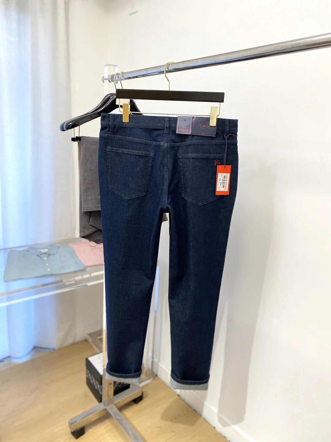 BLLIYOSS หรูหราคลาสสิก Casual กางเกงกางเกงยีนส์ผู้ชาย 2025 ใหม่แฟชั่นกางเกงขาตรงขนาดเก่าเงินเย็บปักถักร้อยขนาด: 29-38