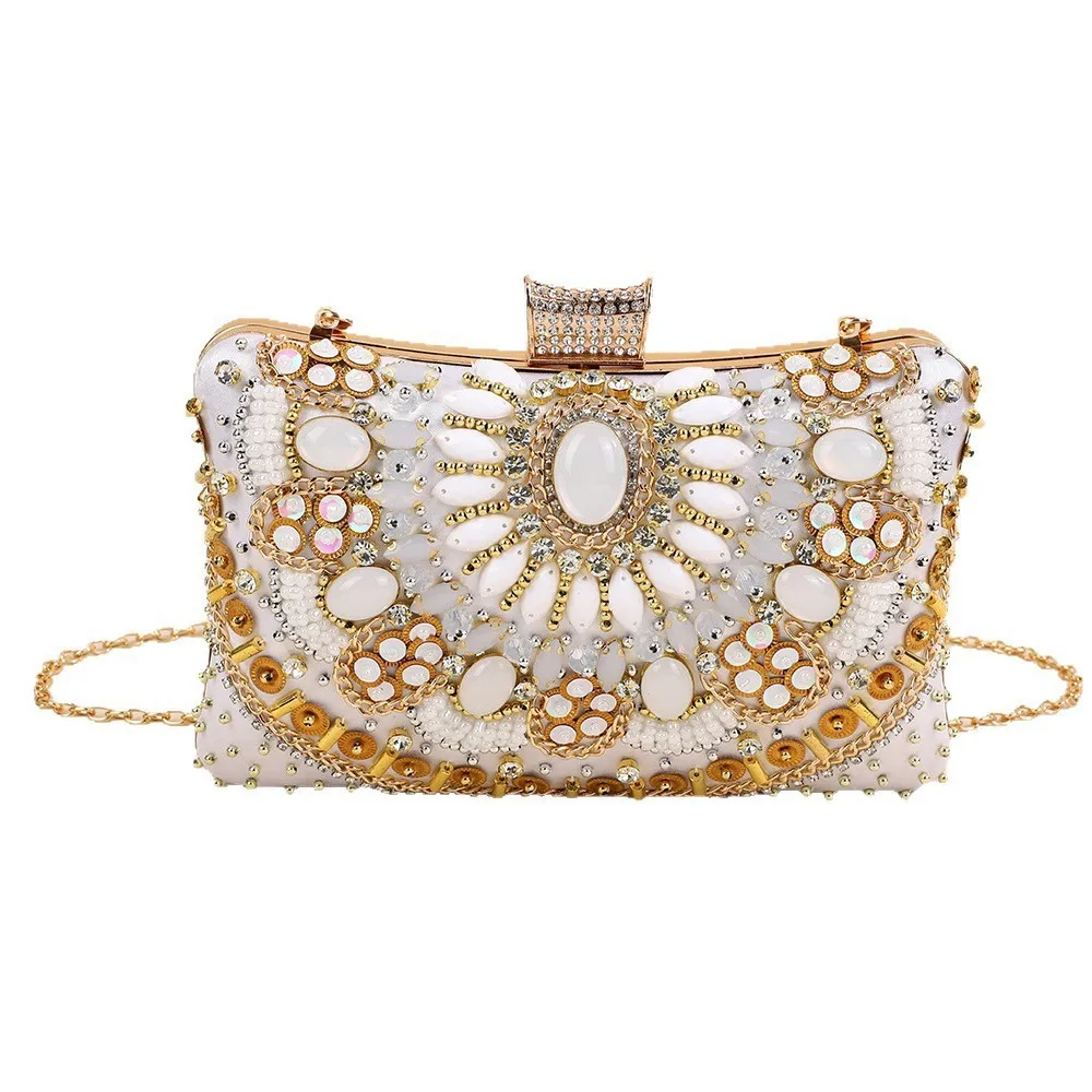 

Exquisite Beaded Handbag Evening Bag Luxury High-end Women's Bag Classic Sle Cross-border Hanrted Bead Work