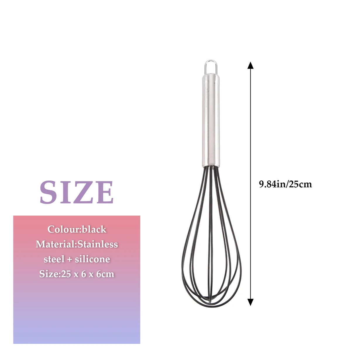 Силиконовый кухонный венчик, 10-дюймовый силиконовый венчик для взбивания яиц, очень прочный кухонный проволочный воздушный шар, нагрев 600 футов
