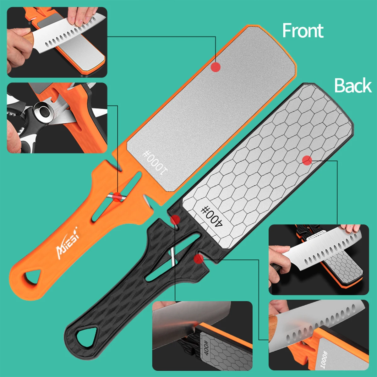 2 ชิ้น, ชุดเครื่องมือครัว, หิน - Commercial Kitchen Knife Sharpener บทวิจารณ์และราคา