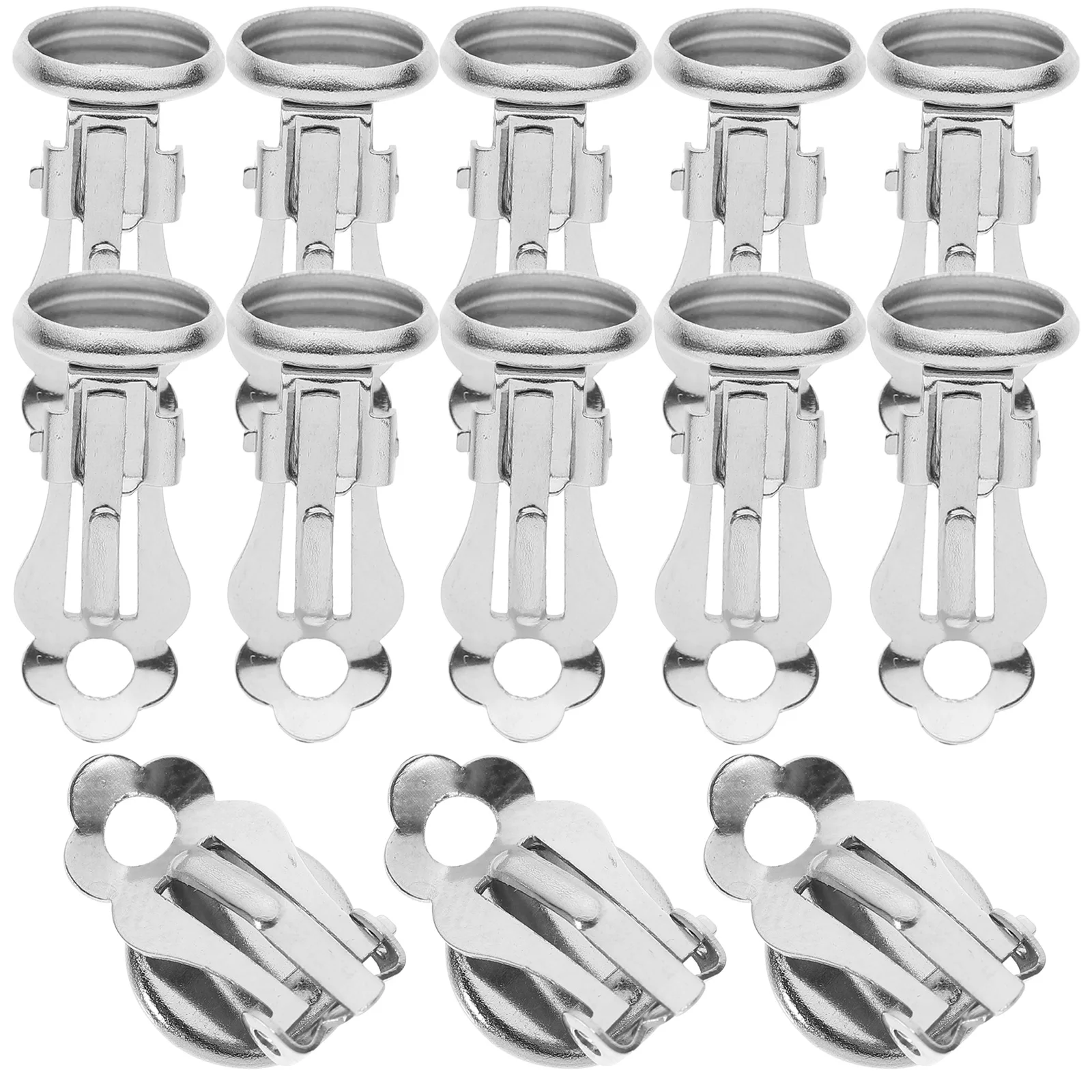 

50pcs Ear Clip Accessories Durable DIY Jewelry Materials Beautiful Tray Earring Blanks Fashion Delicate Handmade Supplies