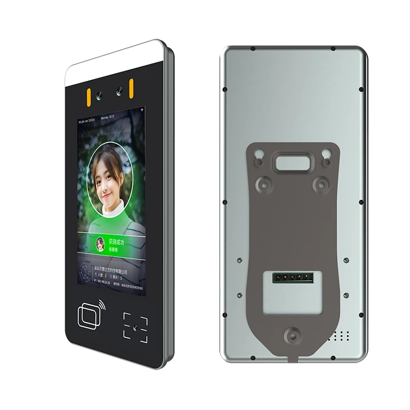 

ZJZ 7-дюймовый динамический терминал безопасности с распознаванием лиц и контролем доступа с обратным управлением QR-кодом NFC IC Scan Machine WiFi SD