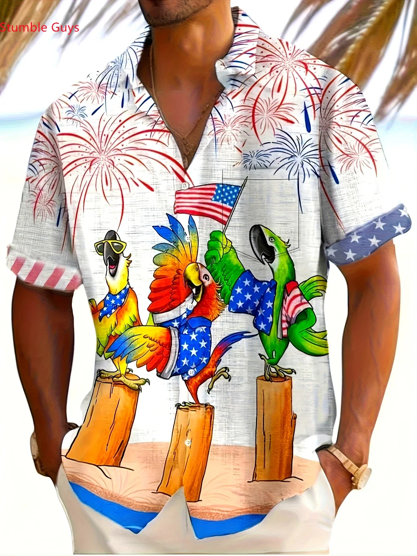 

High Street Casual Men's Hawaiian Shirt Summer Man Short Sleeve Graphic Print Fashion Streetwear Vacation Outfits