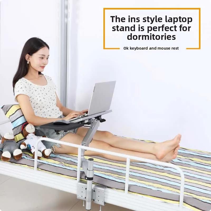Foldable One Click Lift Bed Table Study Desk Laptop Stand Multi Function for College Dorm