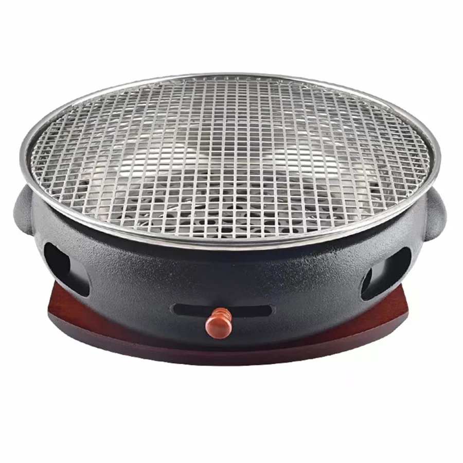 Spot goods portable outdoor camping charcoal stove cast iron barbecue grill