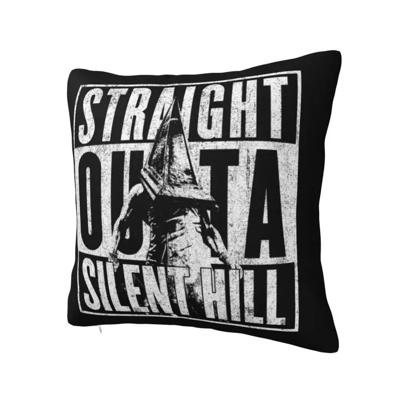 Straight Outta Silent Hill Cushion Covers 60x60cm Soft Pillow Case Sofa Chair Square Pillowcase Living Room Decoration