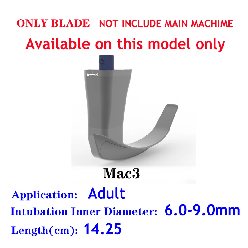 Video Laryngoscope Blade, Not include Screen, only Blade, for the customer who purchased screen fror my store