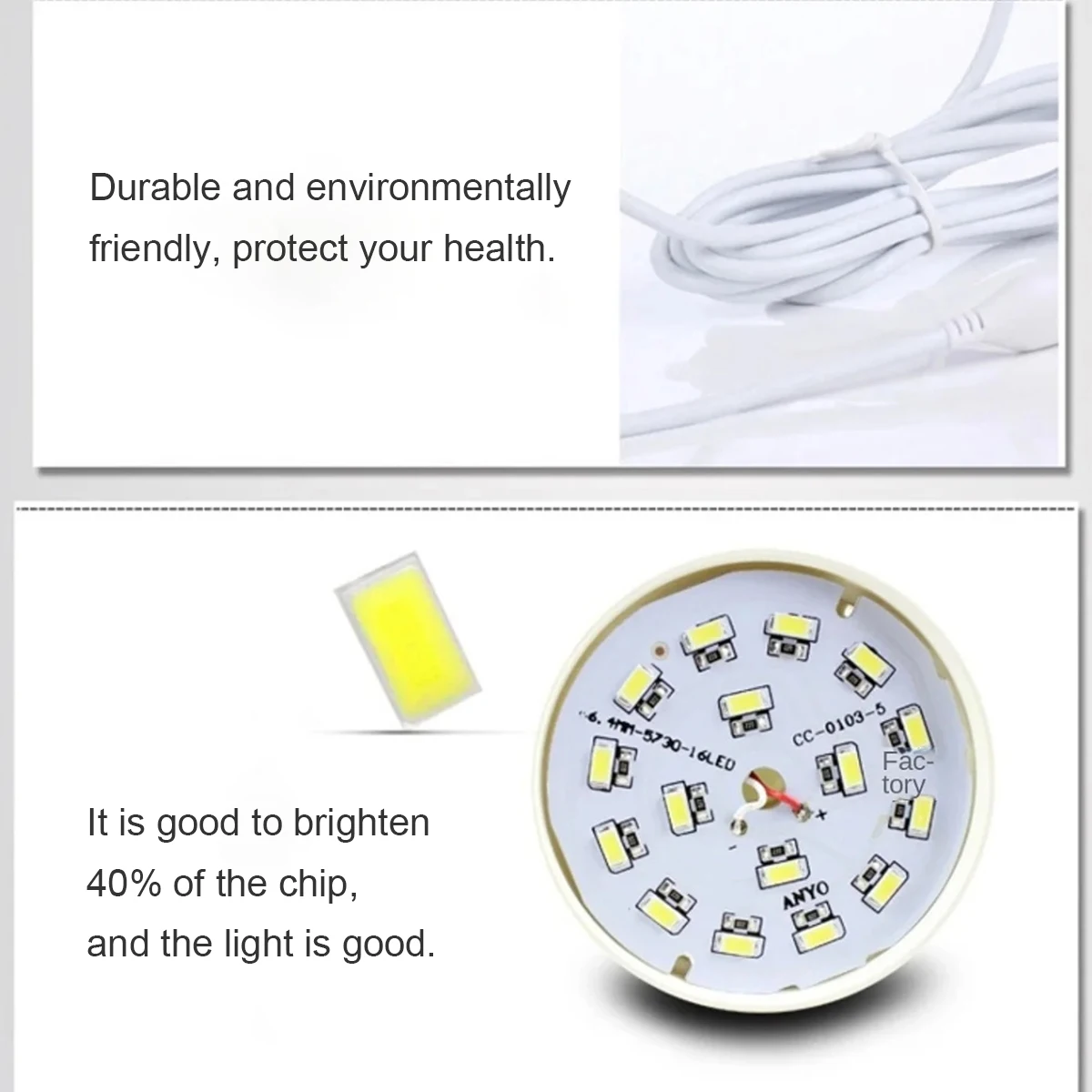 Usb Led Camping โคมไฟ 3w 5w 7w 9w 12w 1.2m คลิปสายห้อง 5v หลอดไฟ Milky ฝาครอบตาราง Eye/ป้องกัน Usb-adapter-powered