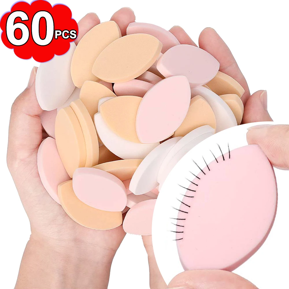 Almohadillas para pestañas postizas de esponja suave, tabla de mapa de pestañas para principiantes, pestañas finas, esponjas de maquillaje reutilizables, herramienta de entrenamiento para extensiones de pestañas, 60 uds.