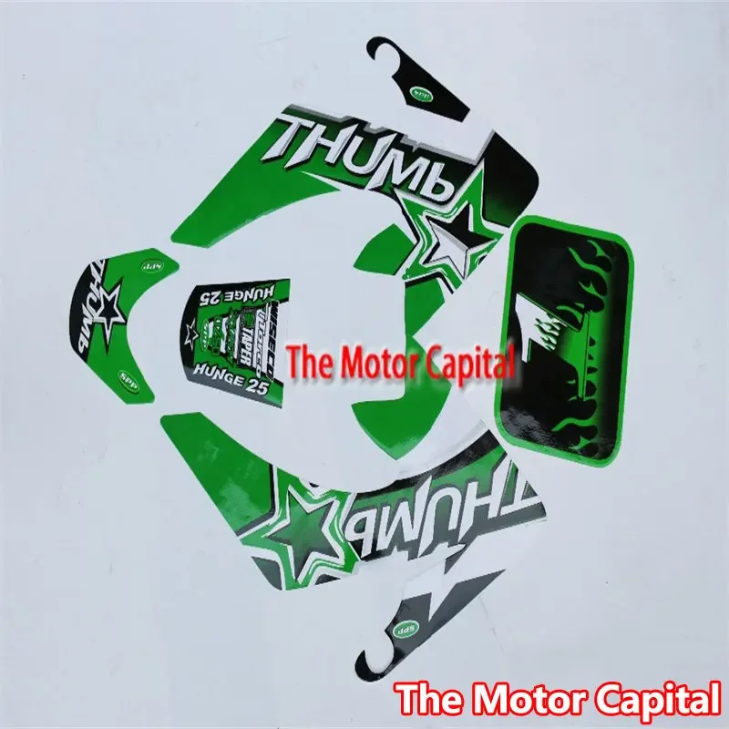 GREEN Dirt Bike CRF 50cc Pit  Decals Stickers Moto X Baja FREE SHIPPING