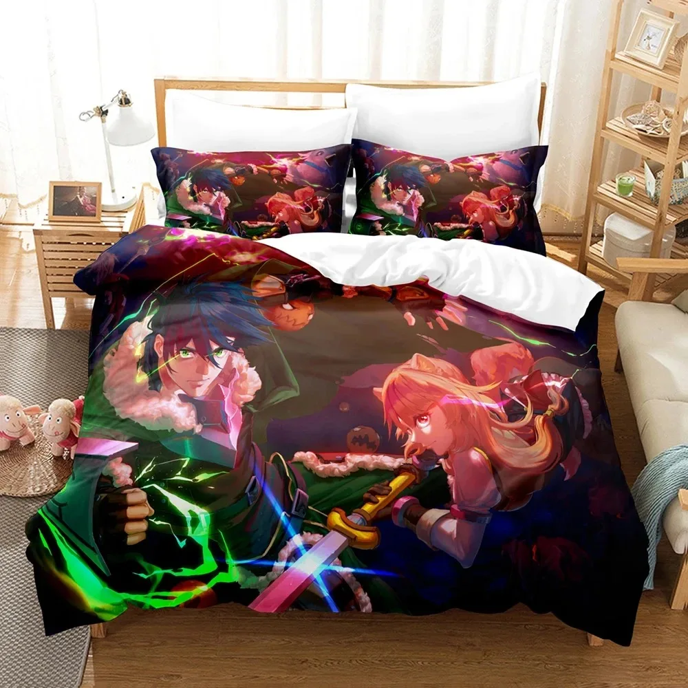 

Anime The Rising Of The Shield Hero Bedding Set Double Twin King Duvet Cover Comforter Pillowcase Boys Girls Adults Bedroom