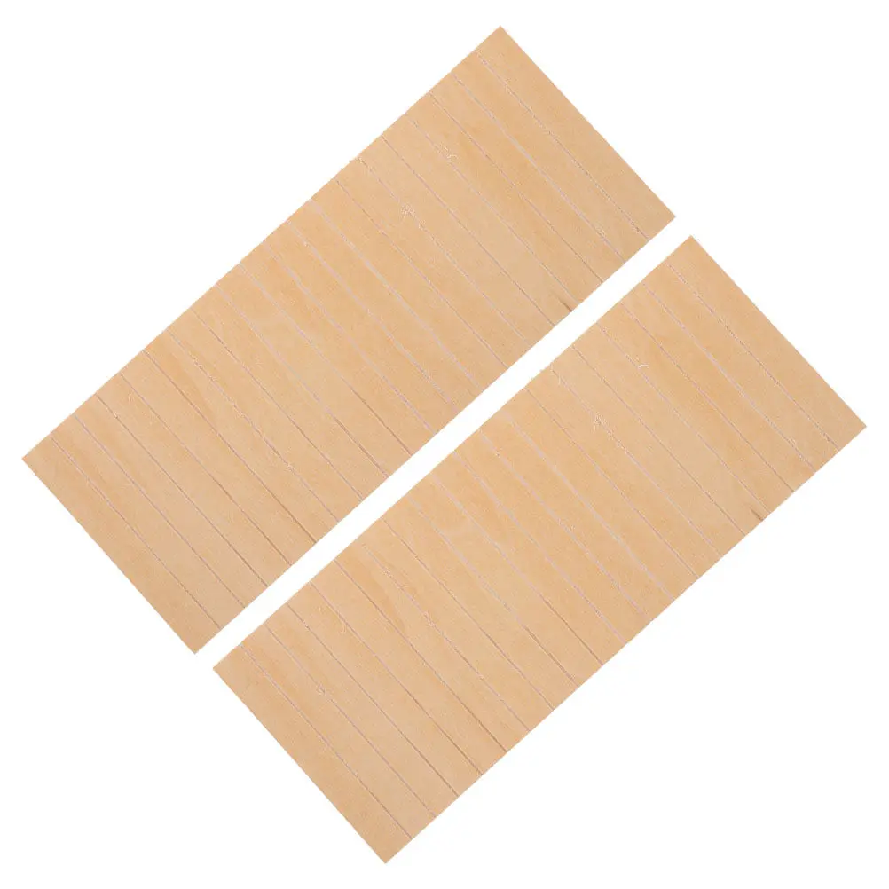 

2Pcs Wooden Miniature Wainscoting Panels for Dollhouse Interior Wall Decoration DIY Home Decor Realistic Elegant Cozy Living