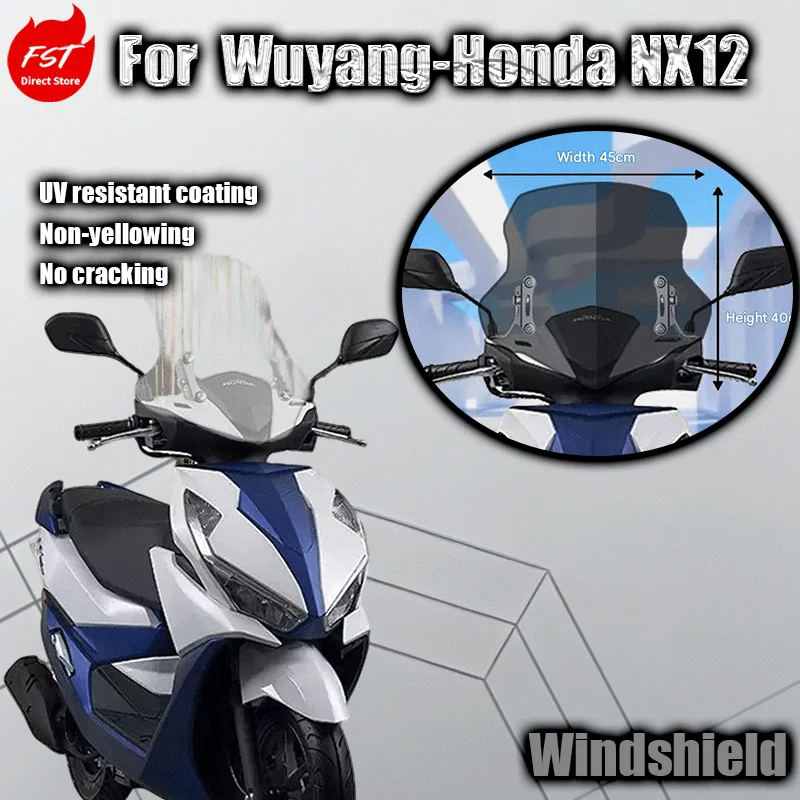 For Wuyang-Honda NX12 scooter windshield PC windshield front rainproof explosion-proof