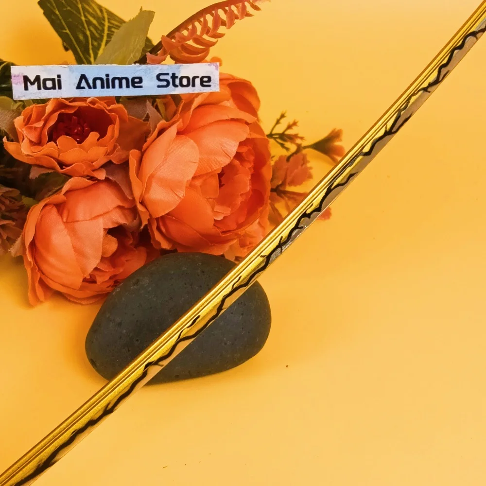 Espada de três peças roronoa zoro katana, 10 polegadas, lâmina de faca ninja, sabre samurai, anime, metal zoro, mini espada katana, brinquedo afiado, presente