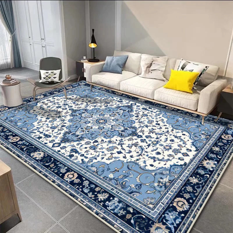 

Persian Retro Large Area Living Room Rugs Decoration Home Bedroom Lounge Fluffy Short Velvet Carpet 200x300 Bedside Non-slip Mat