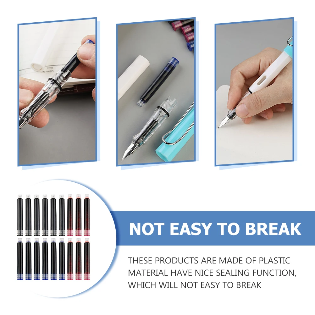 

150pcs Steel Ink Capsules Plastic Fountain Pen Refills Universal Fit For Office School Supplies Pen Ink Tools