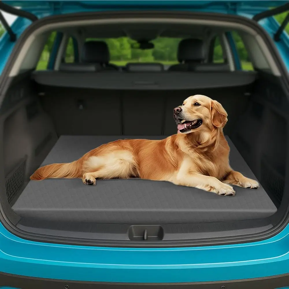 

Non-Slip SUV Cargo Liner, Travel Pet Mat with Supportive Foam, Removable Cover for Easy Cleaning, Ideal for SUVs and Trucks