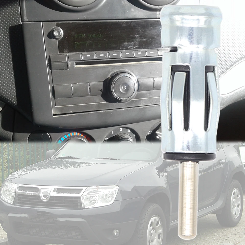 Car Radio Stereo ISO To Din Aerial Antenna Mast Adapter Connector Plug For Renault Dacia Duster HS Nissan Terrano 2010 - 2017