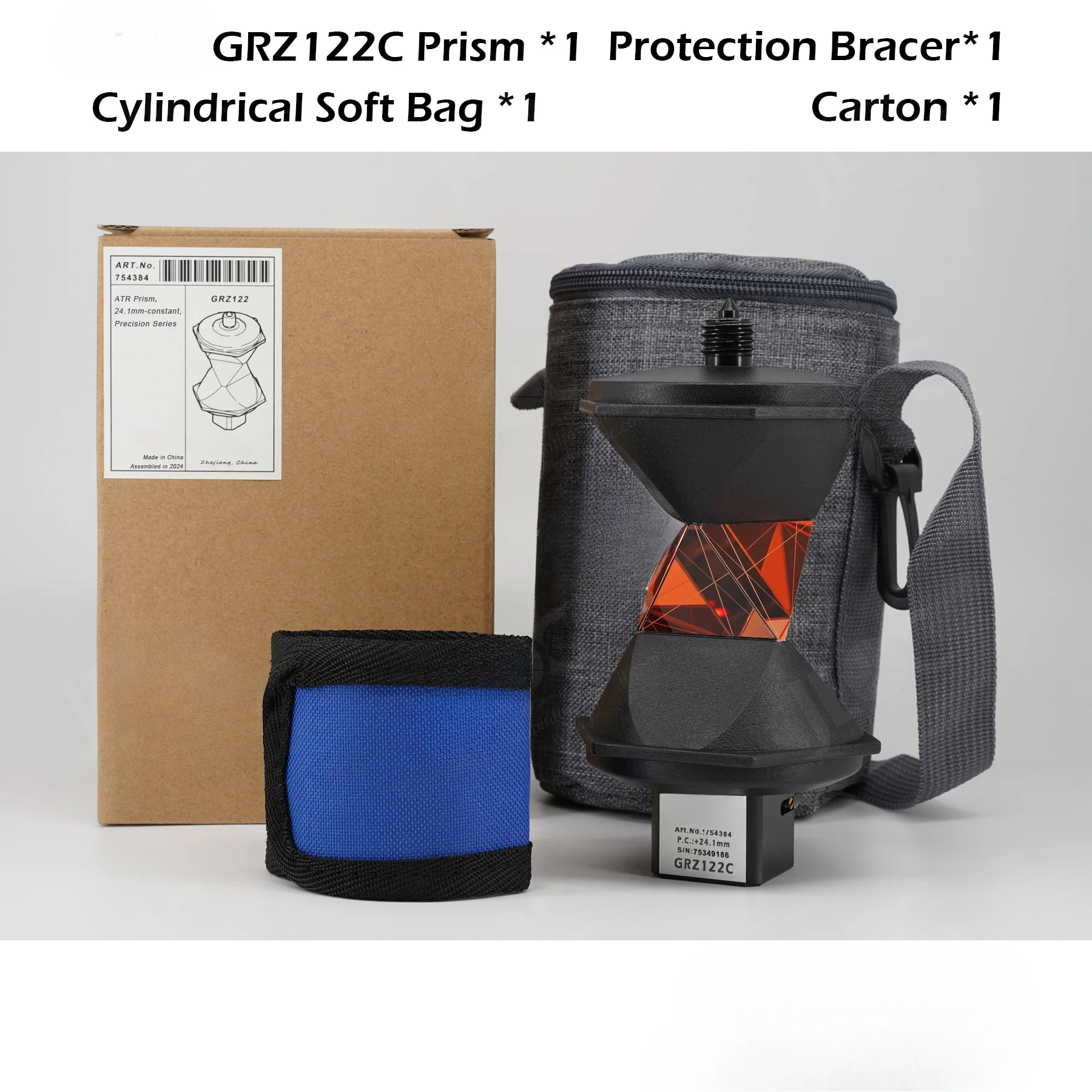 GRZ122C, 360 Degree Reflective Prism for Lei ATR Total-station, Land Surveying Equipment Accessories