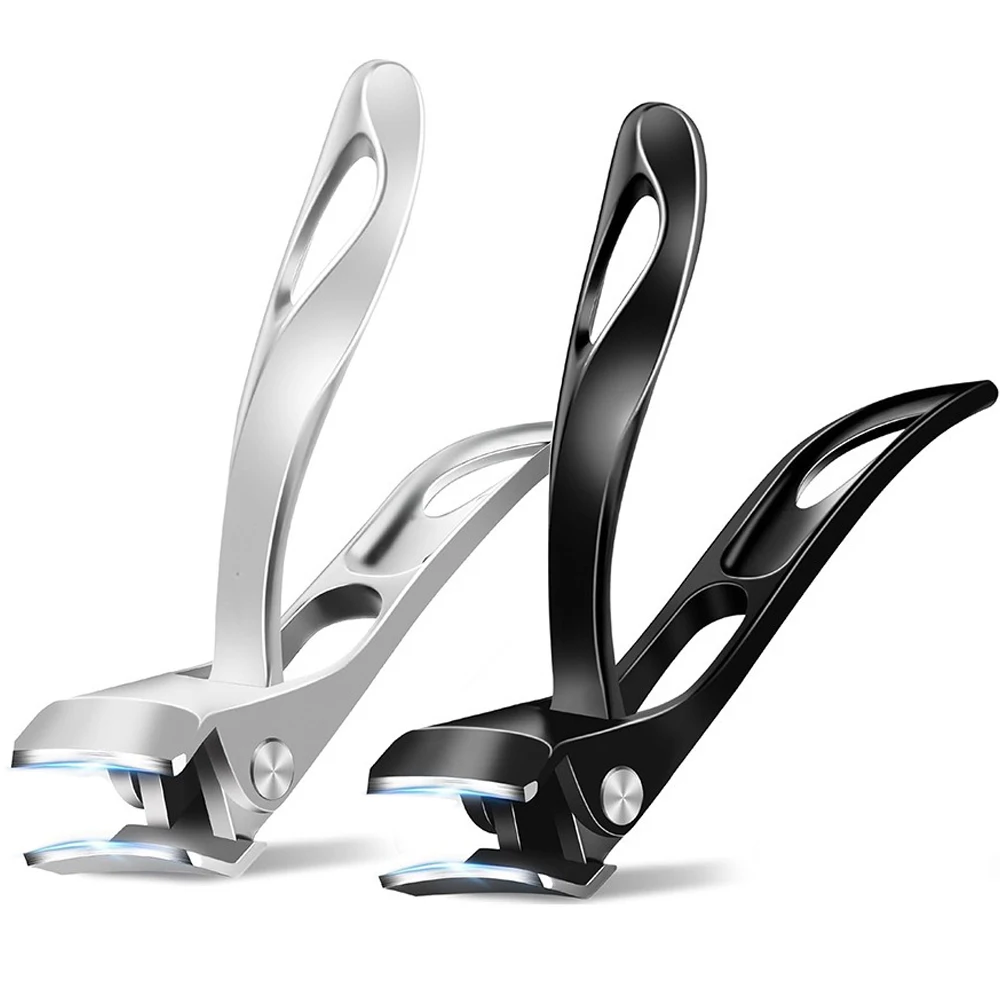 

1Pcs professional high-grade curved large open nail shears splash-resistant, stainless steel blade thick nails toenail