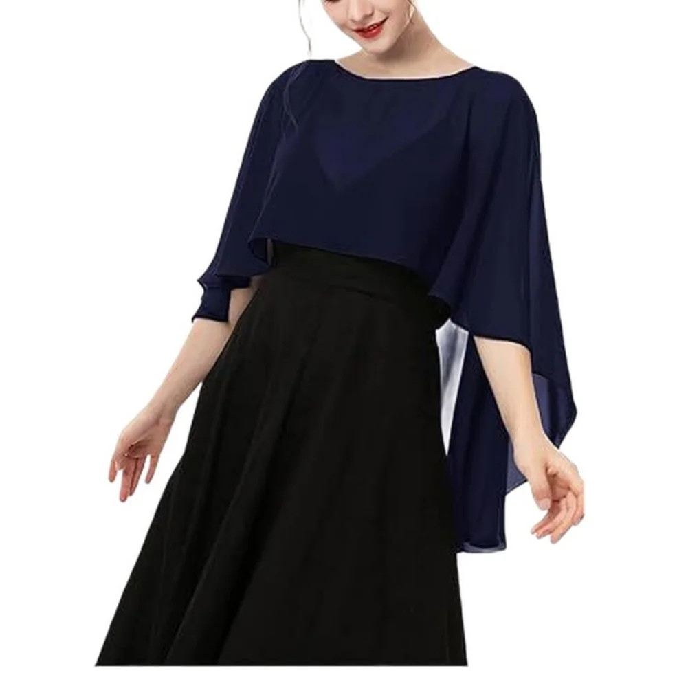 Protezione solare da spiaggia Avvolgimento da sera Coprimaterale Avvolgente in chiffon leggero Abbigliamento per tutte le stagioni Copertura di protezione solare