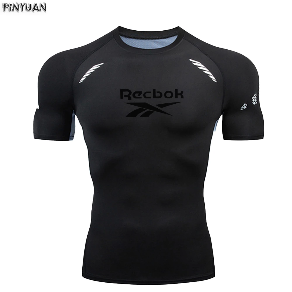 Sports Training Fitness Quick Drying Breathable Super strong elasticity long and short sleeved slim fit T-shirt for men