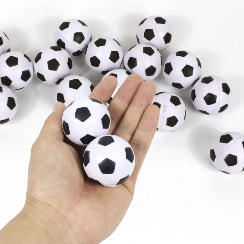 FunnyToy Balls 3.2CM Football Bouncy Balls Jumping Solid Elastic Rubber Balls Kids Boys Happy Soccer Theme Birthday Party Decors