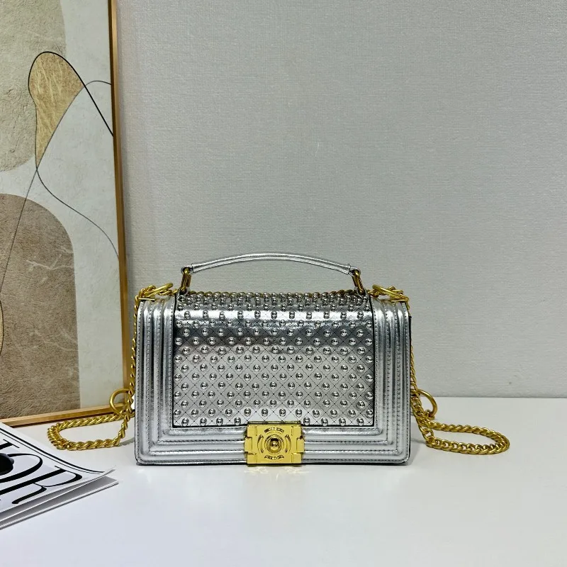 2025, neue kleine quadratische Tasche für Damen, verstellbarer Kettenriemen, Multiway-Umhängetasche, vielseitig einsetzbar, schick, für Mutter, stilvolles Oberteil
