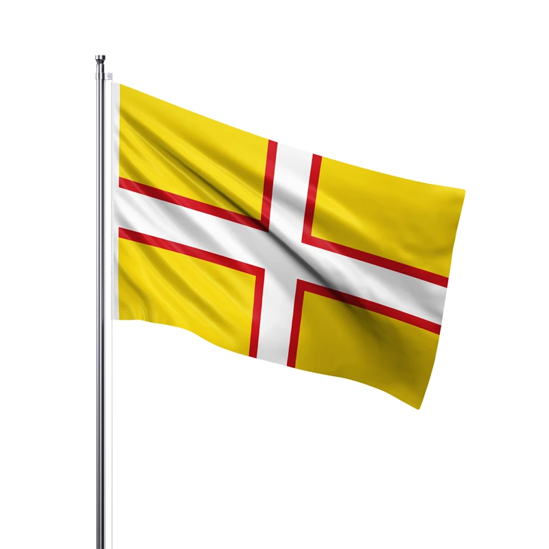 Gaslight Gatekeep Girlboss 5' x 3' Dorset England Flag Banner Polyester with Brass Grommets 150cm x 90cm