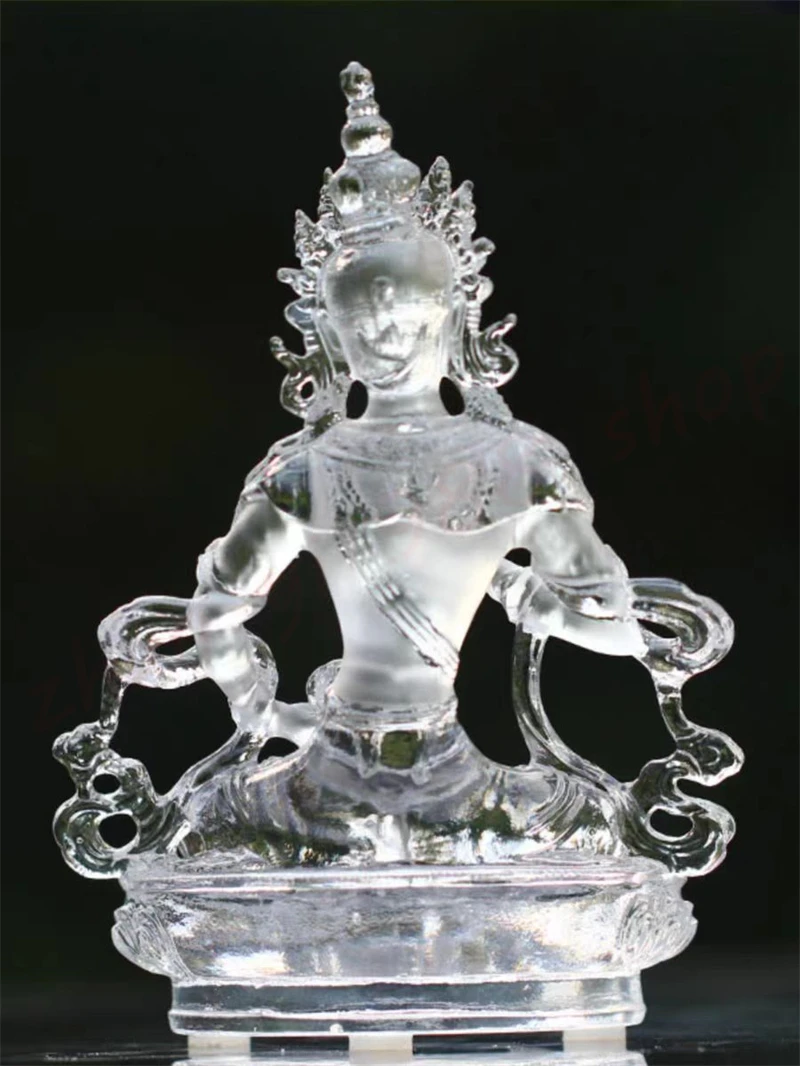 Crystal, Vajrasattva Buddha statue ornament, tantric ornament, home decoration, auspicious