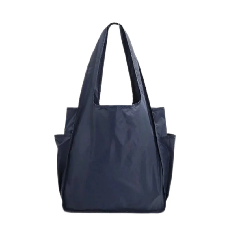 Ne Net Surprised Cat Cartoon Cute Folding Shoulder Bag Large Capacity Nylon Shopping Bag Female Purse Tote Bag Two-piece Set