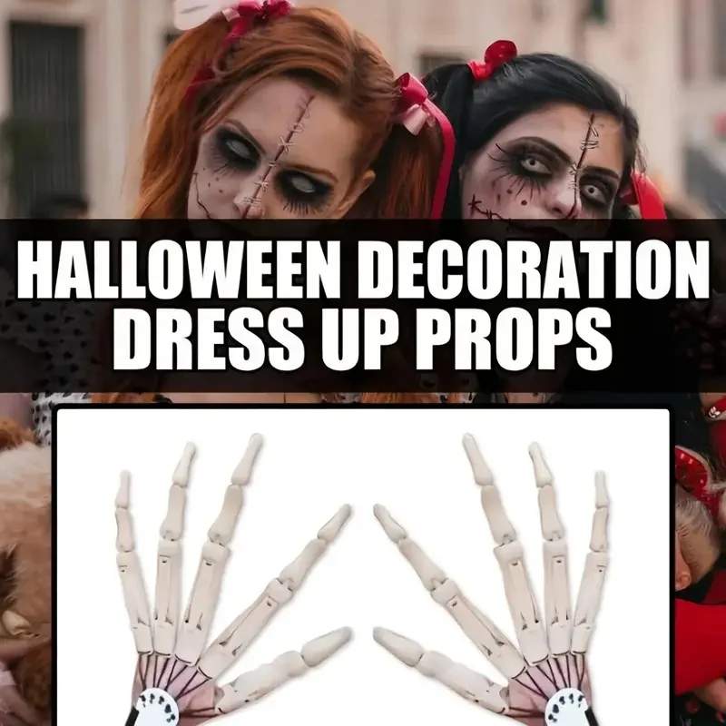 

Halloween Articulated Fingers Scary Fake Fingers Funny Flexible Toy Costume Party Ghost Claw Hand Model Halloween Party Decor